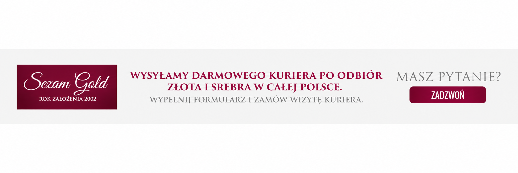 Darmowy kurier po odbiór złota i srebra – zadzwoń do Sezam Gold